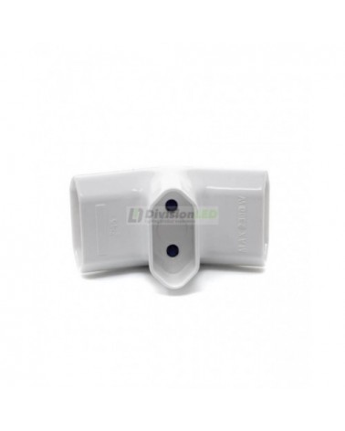 Adaptador bipolar 3 tomas 10-16A - ¡descúbrelo en 360°! - DivisionLED