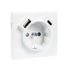 Tapa enchufe schuko con USB Efapel 90630 TBR blanco