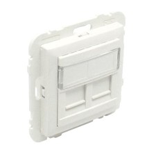 Tapa soporte 2 conectores RJ45 Efapel Apolo 50442 SBR