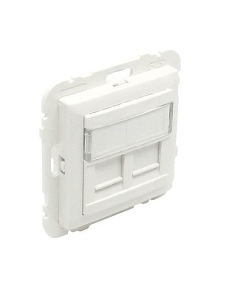 Tapa soporte 2 conectores RJ45 Efapel Apolo 50442 SBR