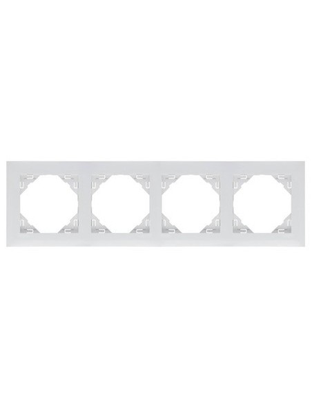 Marco cuádruple mecanismos Efapel 90940t br Logus 90 blanco