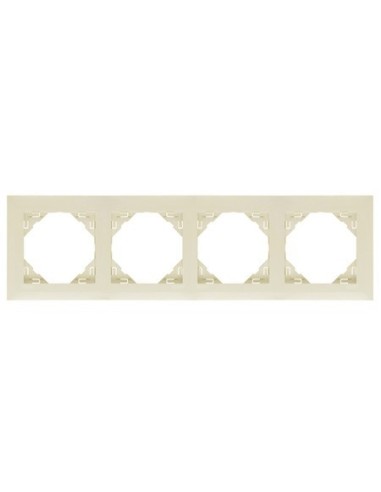 Marco cuadruple mecanismos Efapel 90940 tmf Logus 90 marfil