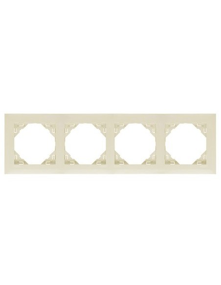 Marco cuadruple mecanismos Efapel 90940 tmf Logus 90 marfil