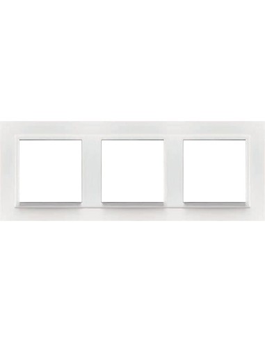 Marco triple mecanismos Efapel 90930t bb Logus 90 animato blanco