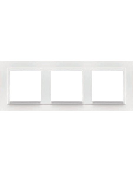 Marco triple mecanismos Efapel 90930t bb Logus 90 animato blanco