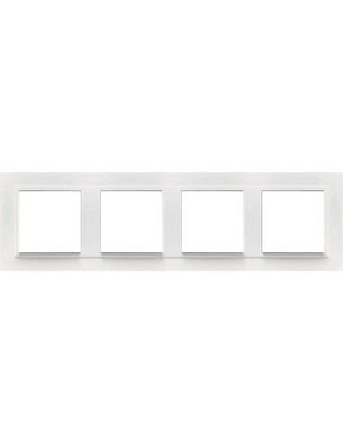 Marco cuádruple mecanismos Efapel 90940t bb Logus 90 animato blanco