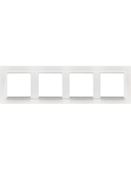 Marco cuádruple mecanismos Efapel 90940t bb Logus 90 animato blanco