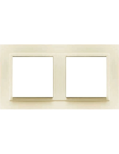 Marco DOBLE mecanismos Efapel 90920t mm Logus 90 animato marfil