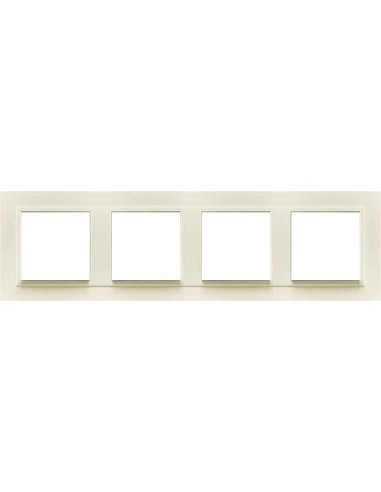 Marco cuádruple mecanismos Efapel 90940t mm Logus 90 animato marfil