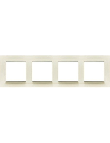 Marco cuádruple mecanismos Efapel 90940t mm Logus 90 animato marfil