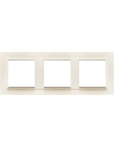 Marco triple mecanismos Efapel 90930t ee Logus 90 animato hielo