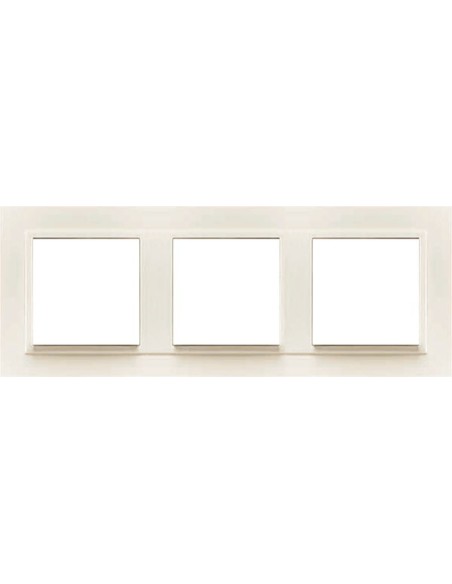 Marco triple mecanismos Efapel 90930t ee Logus 90 animato hielo