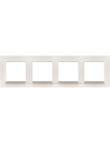Marco cuádruple mecanismos Efapel 90940t ee Logus 90 animato hielo