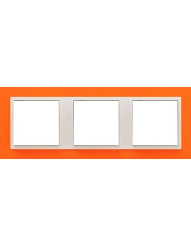 Marco triple mecanismos Efapel 90930t jg Logus 90 animato naranja