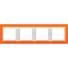 Marco cuádruple mecanismos Efapel 90940t jg Logus 90 animato naranja