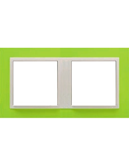 Marco doble mecanismos Efapel 90920t dg Logus 90 animato verde