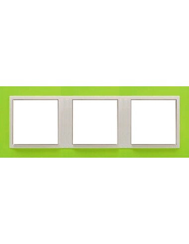 Marco triple mecanismos Efapel 90930t dg Logus 90 animato verde