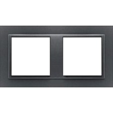 Marco doble mecanismos Efapel 90920t ss Logus 90 animato gris