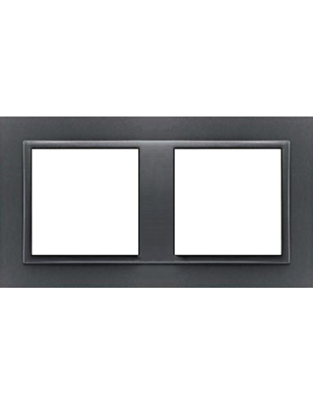 Marco doble mecanismos Efapel 90920t ss Logus 90 animato gris