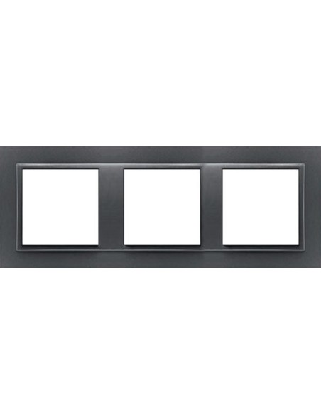 Marco triple mecanismos Efapel 90930t ss Logus 90 animato gris