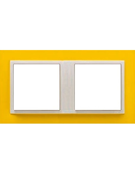 Marco doble mecanismos Efapel 90920t rg Logus 90 animato amarillo