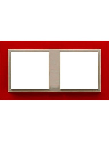 Marco doble mecanismos Efapel 90920t vg Logus 90 animato rojo