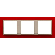 Marco triple mecanismos Efapel 90930t vg Logus 90 animato rojo