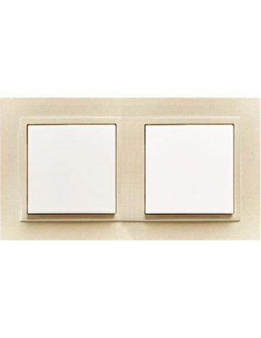 Marco doble mecanismos Efapel 90920t pp Logus 90 animato perla