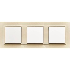 Marco triple mecanismos Efapel 90930t pp Logus 90 animato perla