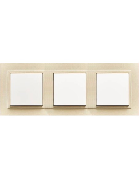 Marco triple mecanismos Efapel 90930t pp Logus 90 animato perla