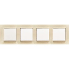 Marco cuádruple mecanismos Efapel 90940t pp Logus 90 animato perla