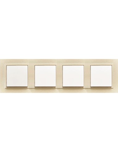 Marco cuádruple mecanismos Efapel 90940t pp Logus 90 animato perla