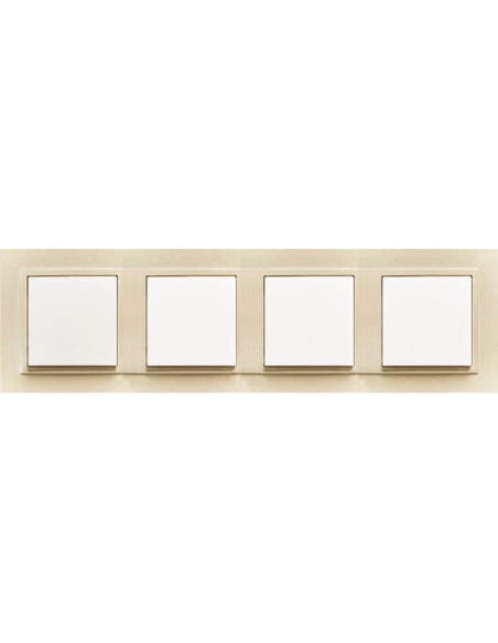 Marco cuádruple mecanismos Efapel 90940t pp Logus 90 animato perla