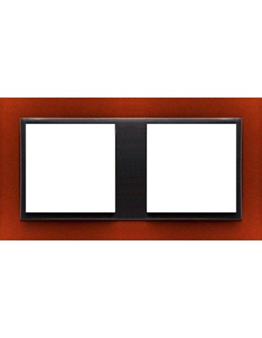 Marco doble Efapel 90920t ts animato anaranjado intenso gris