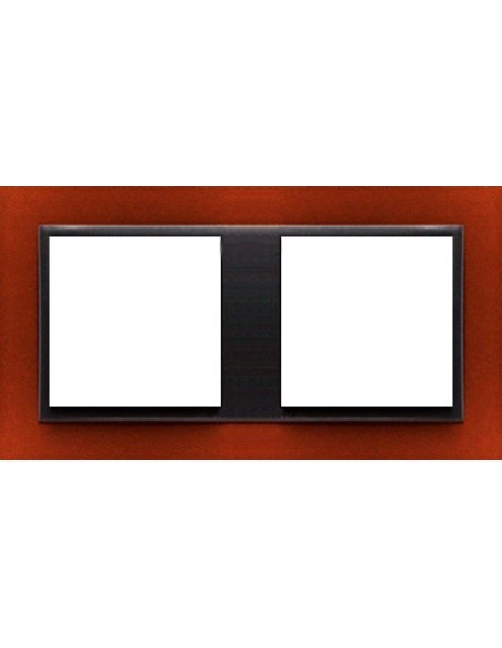 Marco doble Efapel 90920t ts animato anaranjado intenso gris