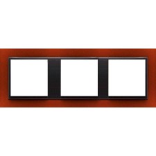 Marco triple Efapel 90930t ts animato anaranjado intenso gris