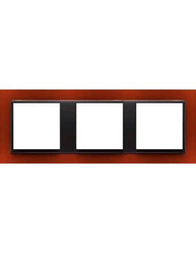 Marco triple Efapel 90930t ts animato anaranjado intenso gris