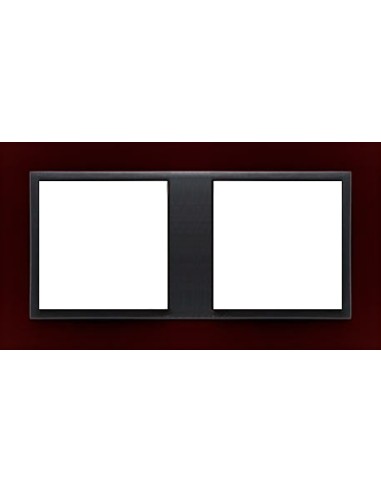 Marco doble Efapel 90920t bs animato rojo intenso gris