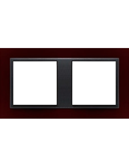 Marco doble Efapel 90920t bs animato rojo intenso gris