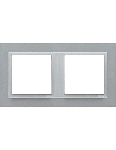 Marco doble Efapel 90920t aa animato aluminio
