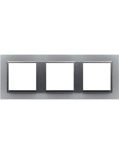 Marco triple Efapel 90930t as animato aluminio gris