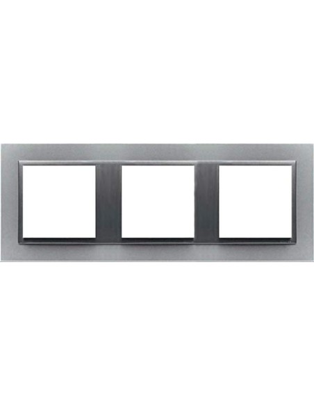 Marco triple Efapel 90930t as animato aluminio gris