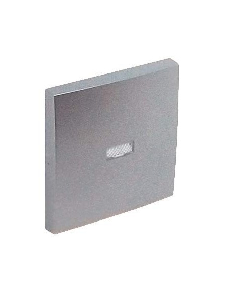 Tecla interruptor con piloto Efapel 90602 T AL Logus 90 aluminio