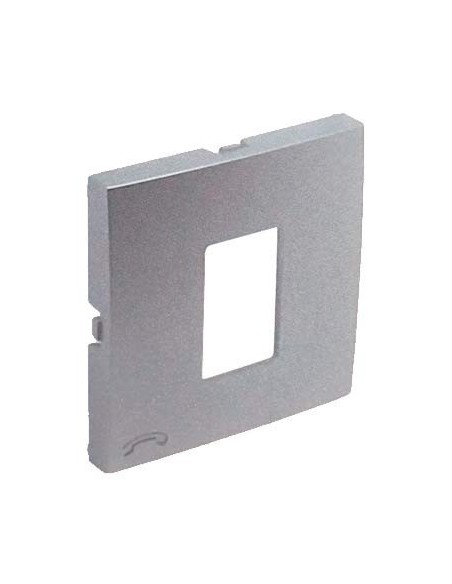 Tapa toma telefónica Efapel 90712 T AL Logus 90 aluminio