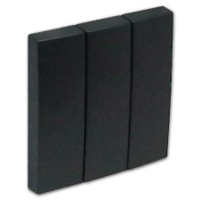 Tecla triple interruptor Efapel 90661 T IS GRIS GRAFITO