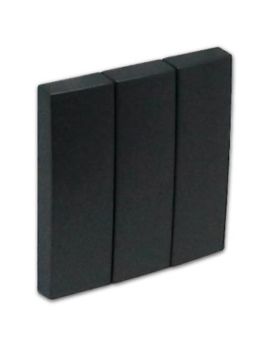 Tecla triple interruptor Efapel 90661 T IS GRIS GRAFITO
