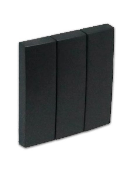Tecla triple interruptor Efapel 90661 T IS GRIS GRAFITO