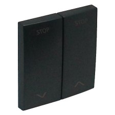 Tecla doble interruptor de persianas Efapel 90613 T IS GRIS GRAFITO