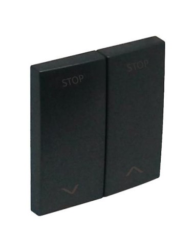 Tecla doble interruptor de persianas Efapel 90613 T IS GRIS GRAFITO