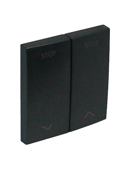 Tecla doble interruptor de persianas Efapel 90613 T IS GRIS GRAFITO